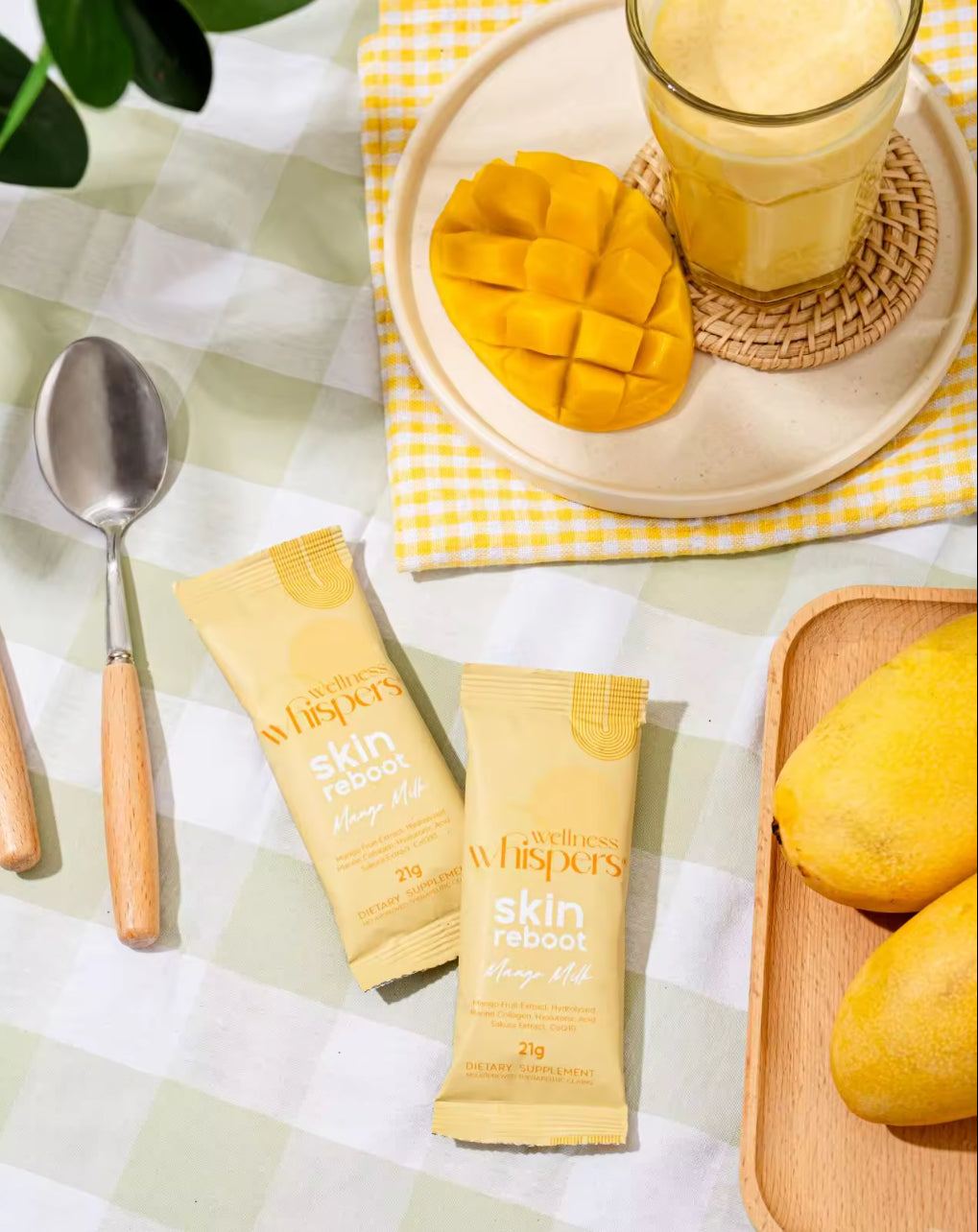 Wellness Whispers Skin Reboot | Mango Milk Flavor | 21gx10sachets