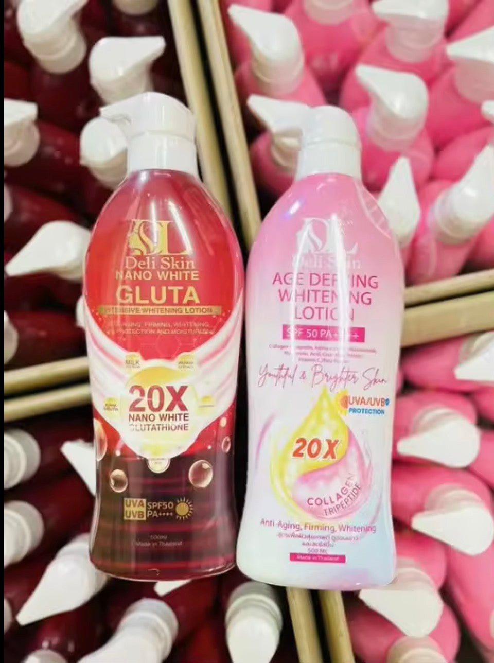 Deli Skin Nano White Gluta Intensive Whitening Lotion SPF 50 PA+++ | Age Defying Whitening lotion | 500ml