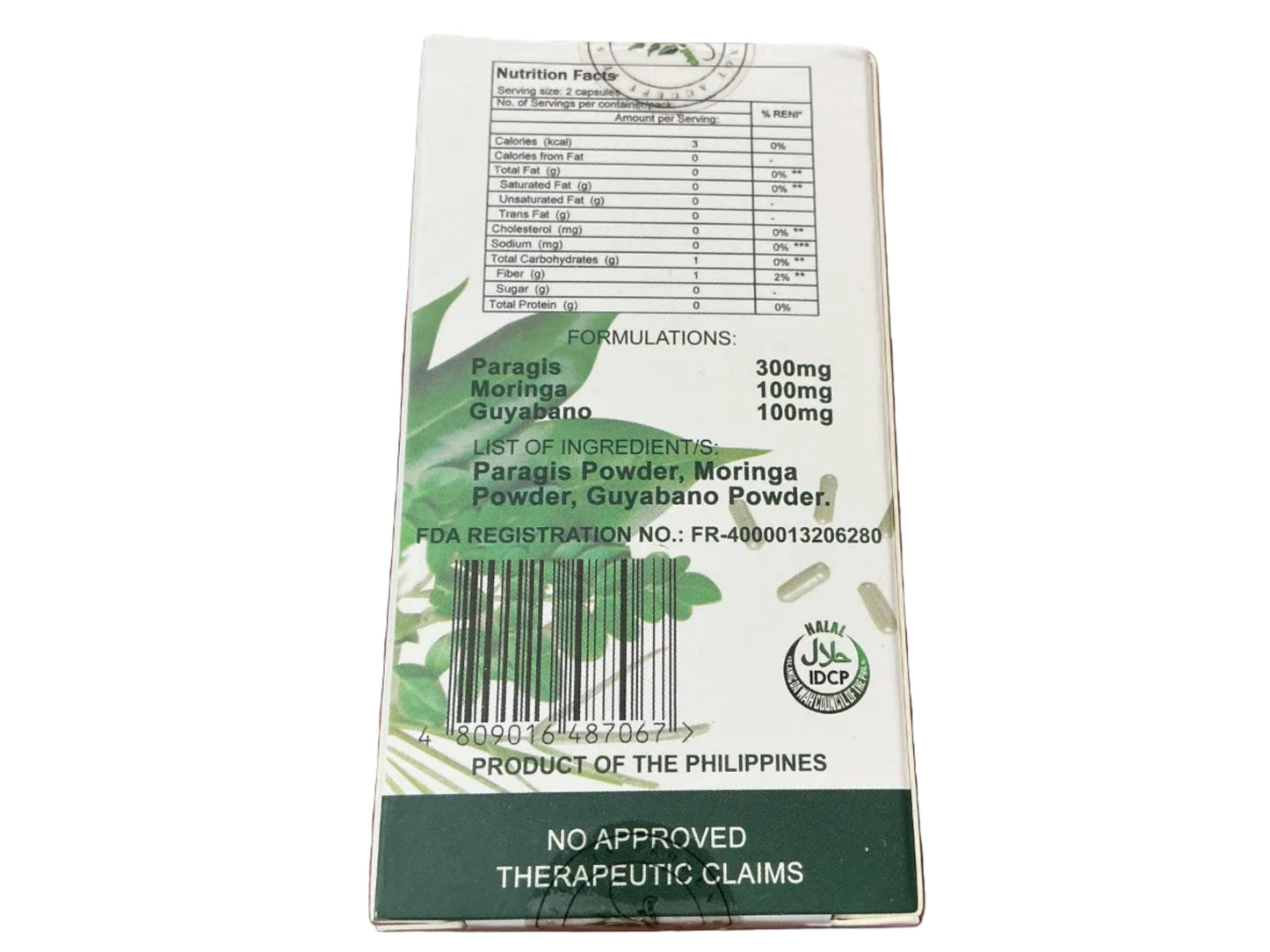 Chef Ayb’s Paragis Moringa and Guyabano 60 Capsules