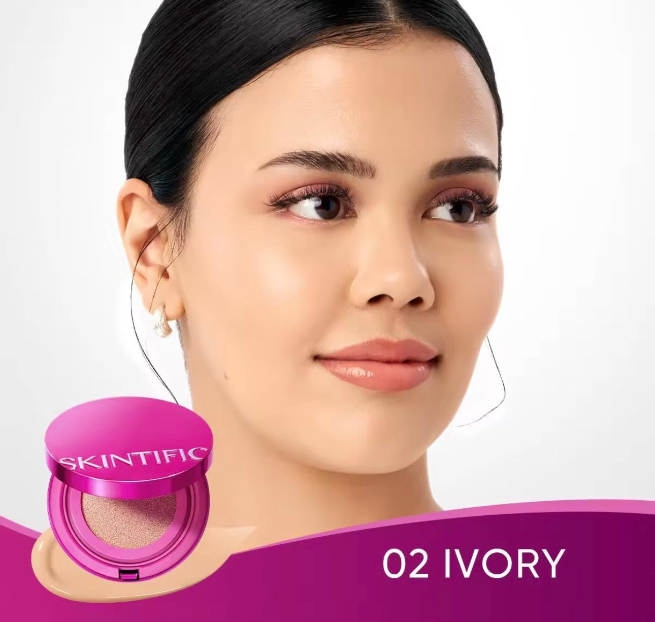 SKINTIFIC Cover Glow Perfect Cushion Foundation Full Coverage Instant glowing finish SPF 50 PA+++