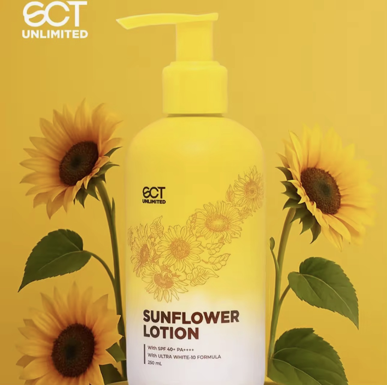 SCT Unlimited Sunflower Lotion SPF 40 PA++++ 250mL