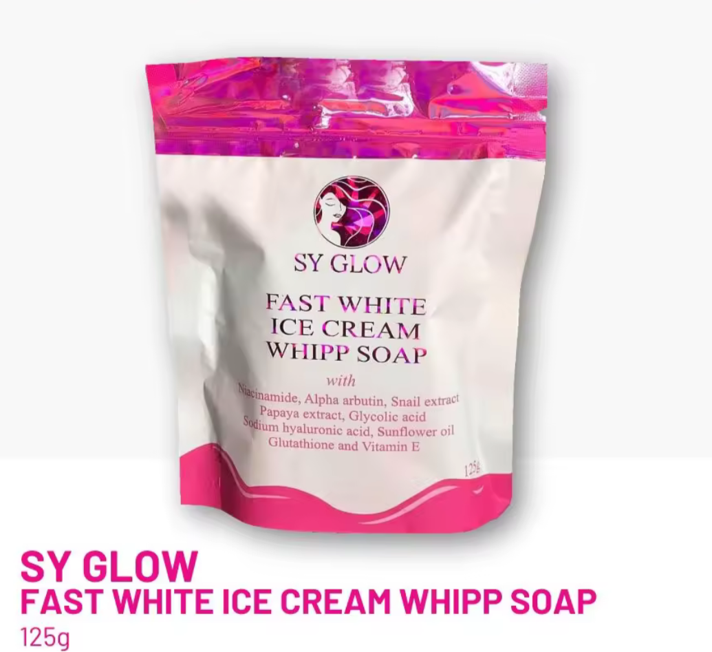 SY GLOW FAST WHITE ICE CREAM WHIPP SOAP 125g