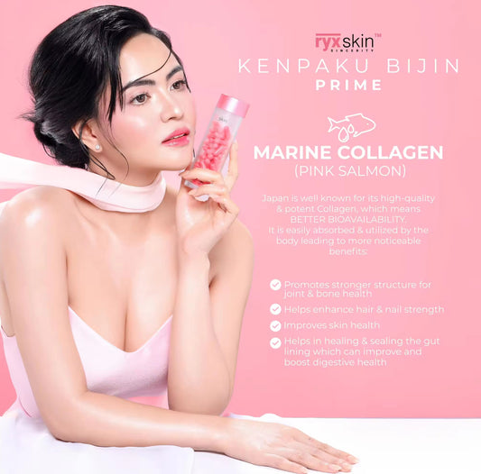 RYX SKIN Kenpaku Bijin Prime Glutathione Collagen 62 Capsules 450mg