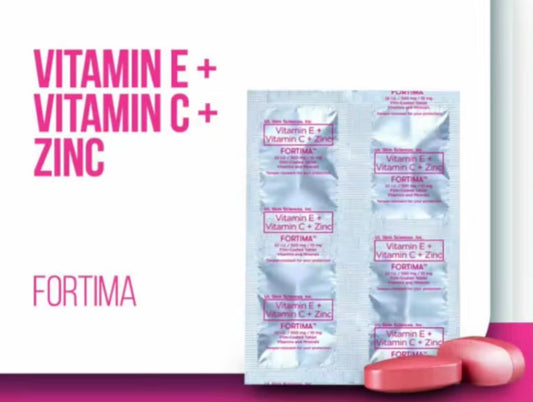 Fortima Vitamin E + Vitamin C + Zinc 30 Tablets