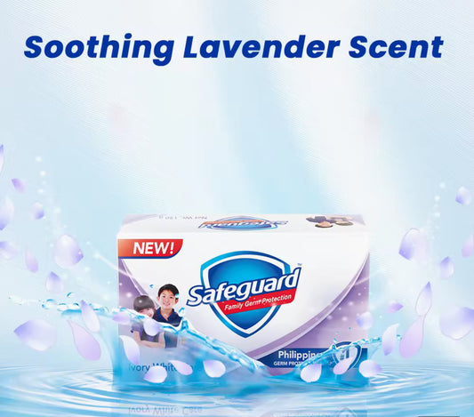 Safeguard Antibacterial Soap Bar | Ivory White Care | 125g x3