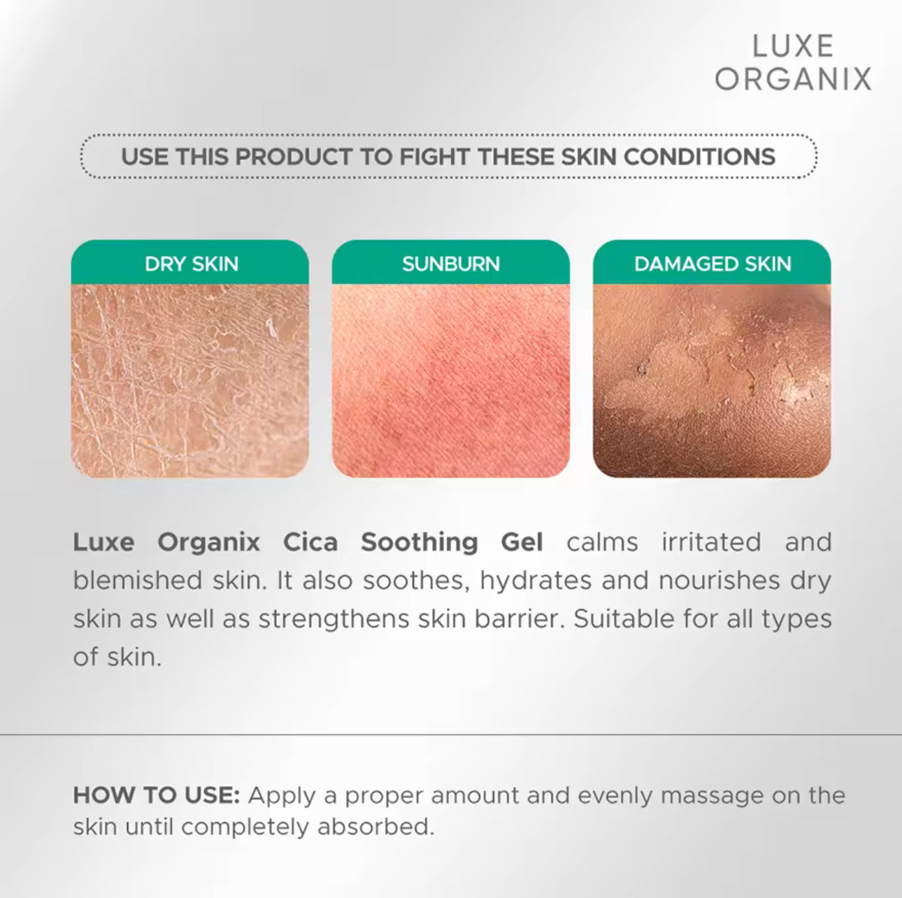 LUXE ORGANIX Cica Soothing Gel 300ml