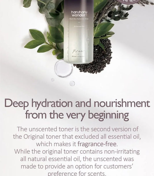 haruharu wonder - Black Rice Hyaluronic Toner Fragrance Free 150 ml