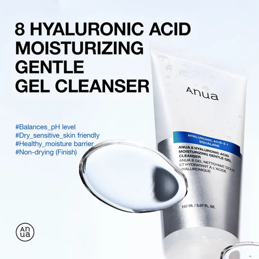Anua 8+ Hyaluronic Acid Moisturizing Gentle Gel Cleanser 150ml | authentic from Korea