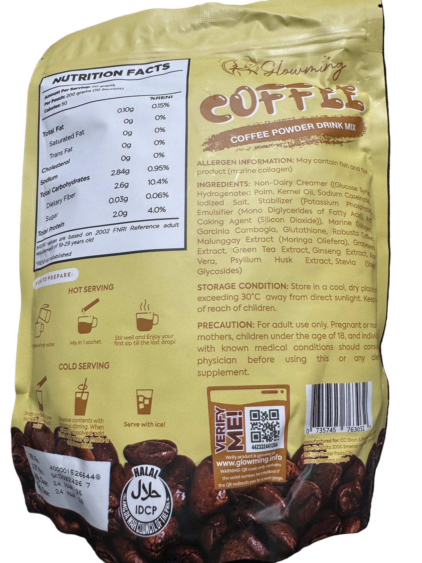 Glowming Coffee Powder Drink Mix |By CC