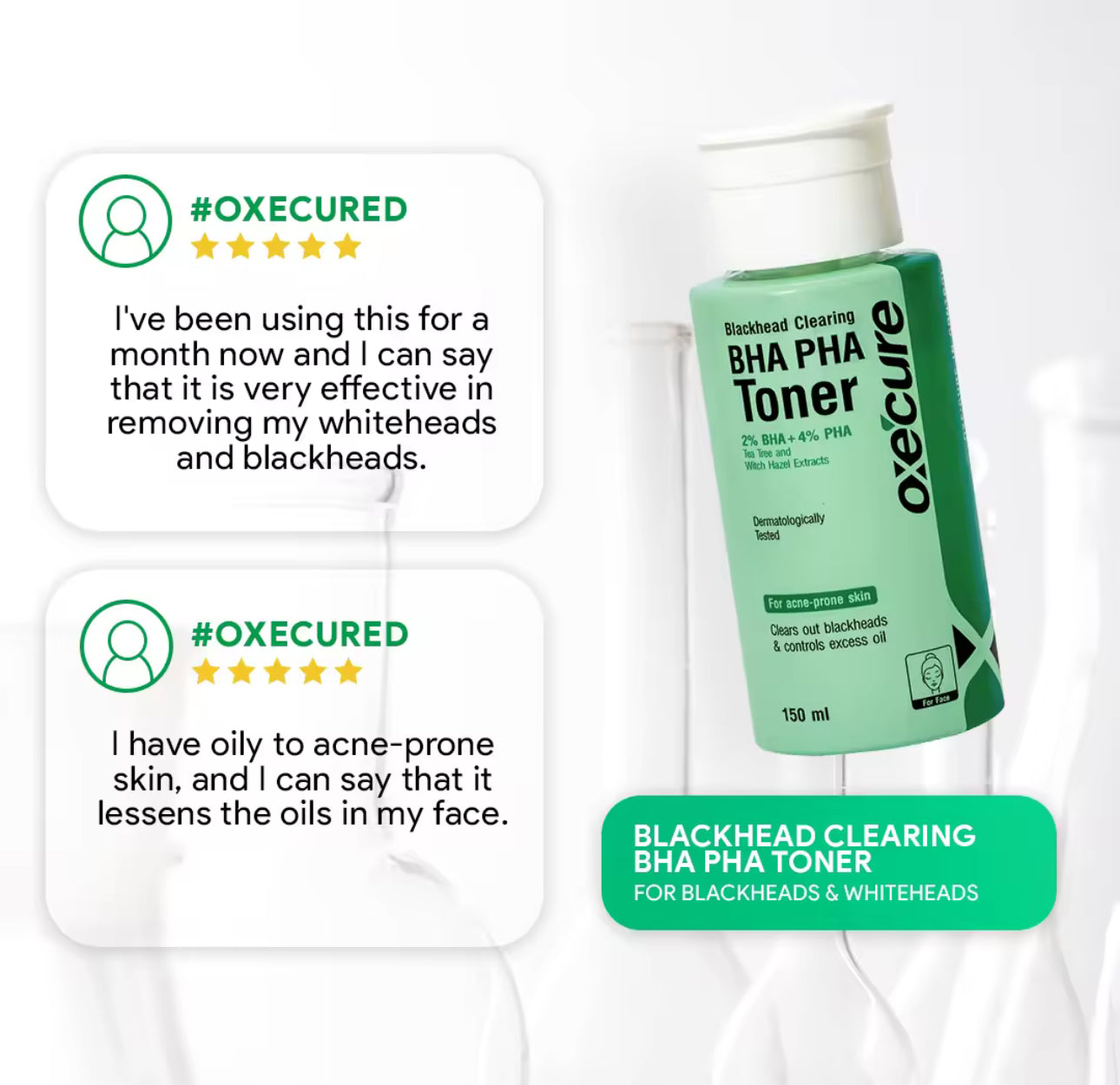 Oxecure Blackhead Clearing BHA PHA Toner | 150ml