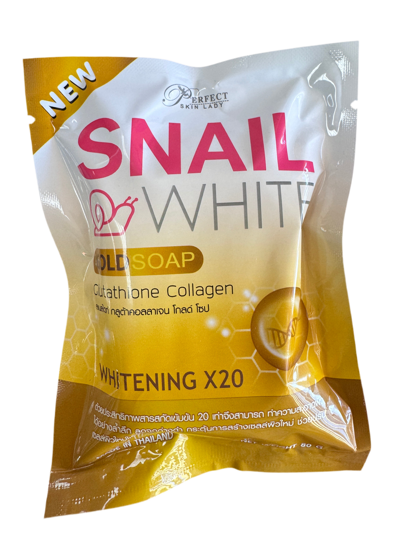 Snail White Gold Soap| Glutathione Collagen | x20 Whitening | π― Authentic from Thailand πΉπ