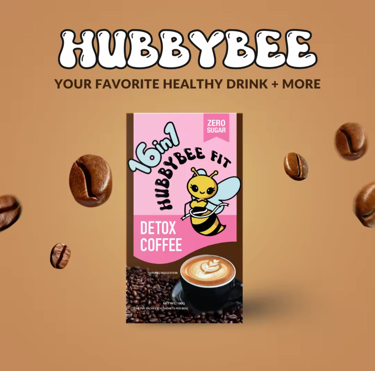 HUBBYBEE COFFEE FDA APPROVED 16 in 1 Healthy Zero Sugar