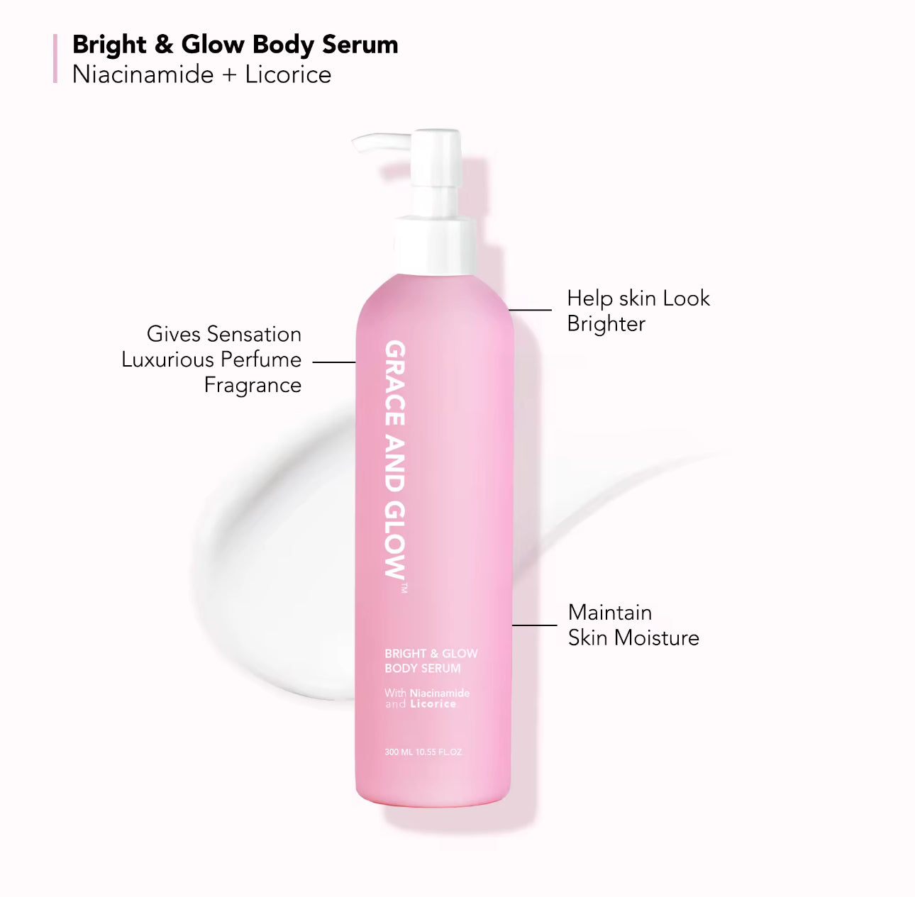 Grace & Glow Bright & Glow Body Serum | 300ml