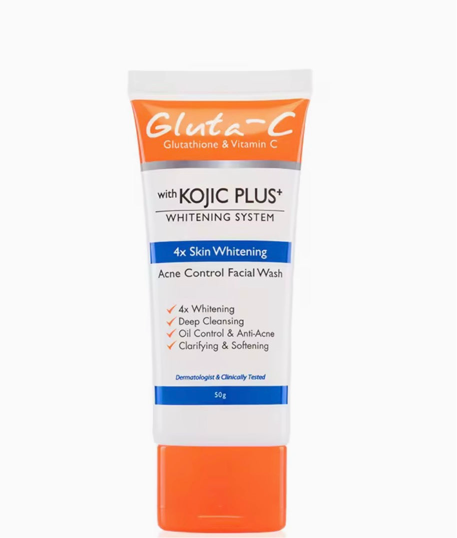 Gluta-C with Kojic Plus+ Whitening | Acne Control Facial Wash (50g)