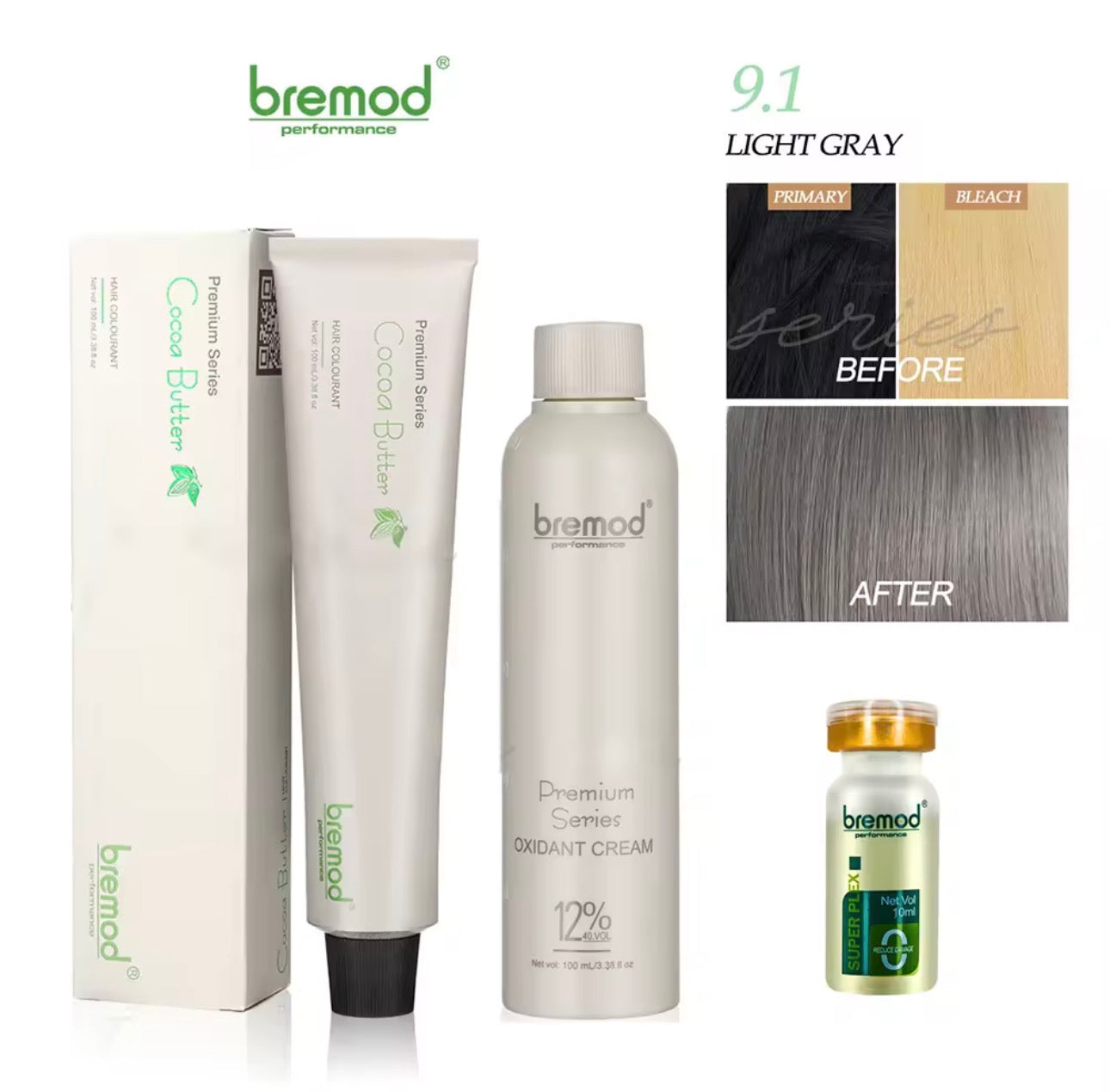 Bremod Premium Hair Dye Cocoa Butter with Oxi & Super Plex | 100ml