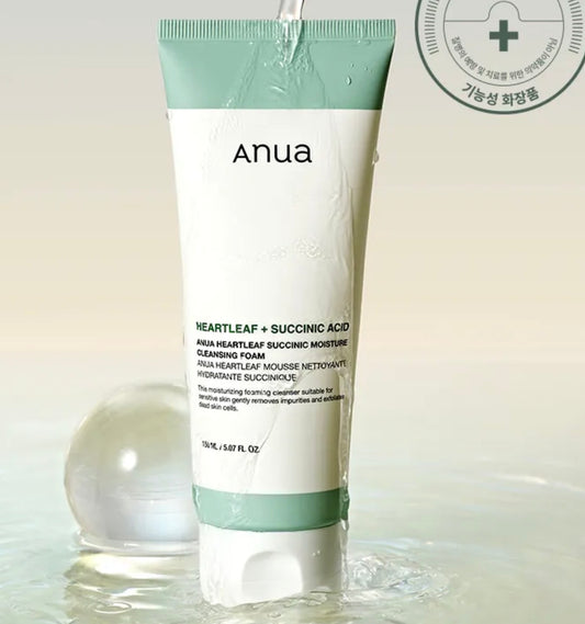 ANUA Heartleaf + Succinic Acid Moisture Cleansing Foam | 150ml