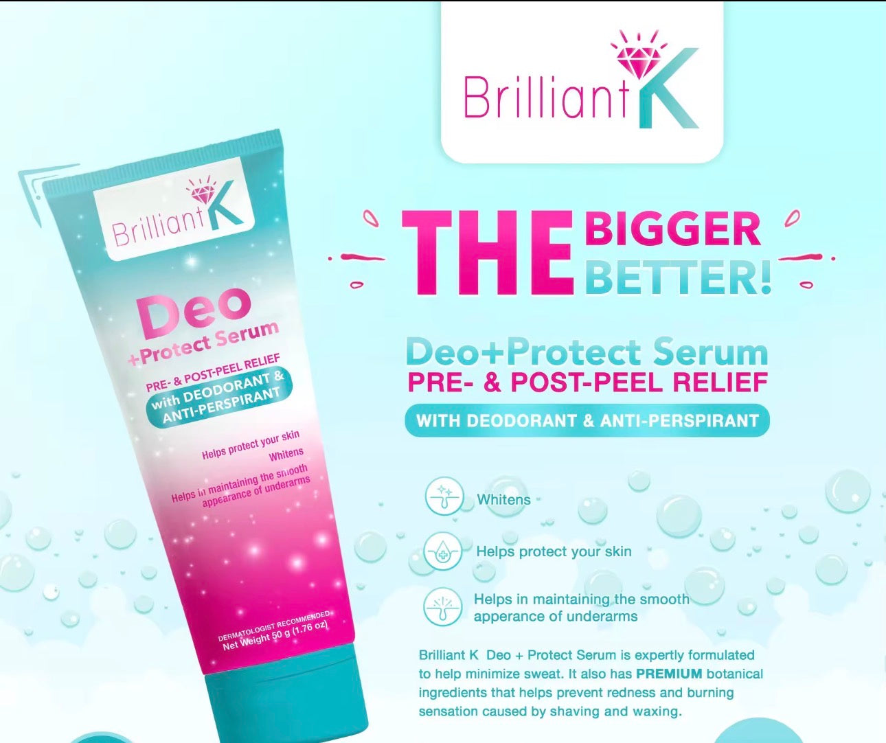 Brilliant K Deo + Protect Serum |50g