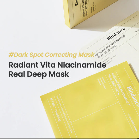 Biodance Radiant Vita Niacinamide Real Deep Mask | 4Sheets | 136g | authentic from Korea