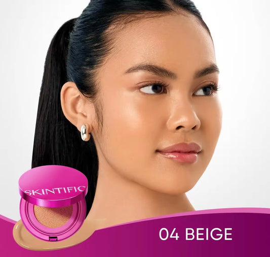 SKINTIFIC Cover Glow Perfect Cushion Foundation Full Coverage Instant glowing finish SPF 50 PA+++