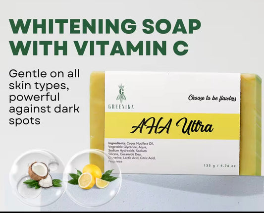 Greenika AHA Ultra Whitening Soap with Vitamin C |135g