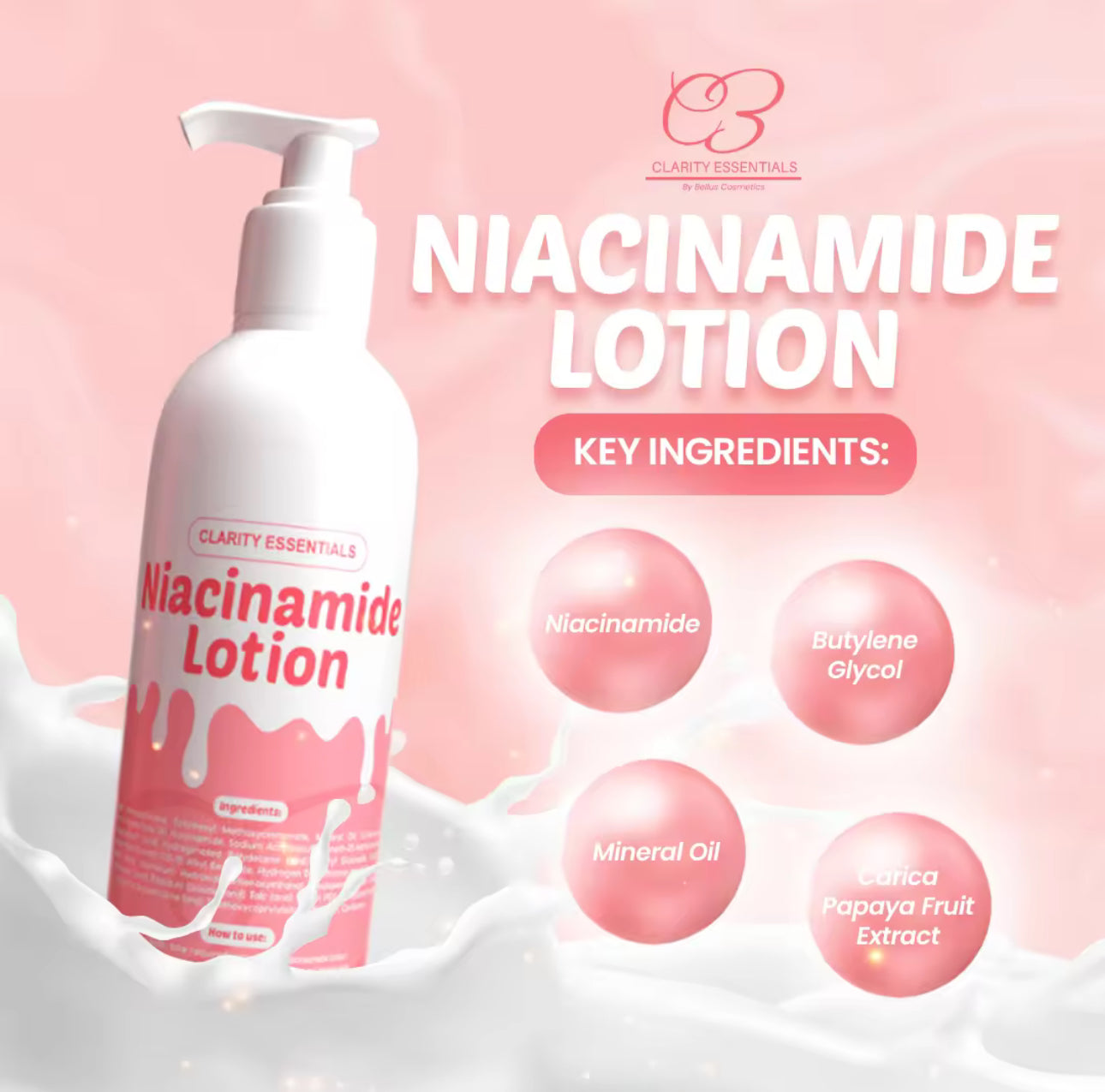 NIACINAMIDE LOTION | CLARITY ESSENTIALS | Body Whitening Lotion