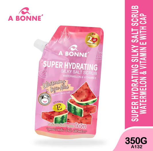 Abonne Super Hydrating Silky Salt Scrub Whitening Scrub 350G | watermelon & Vitamin E | Whitening Kojic Acid