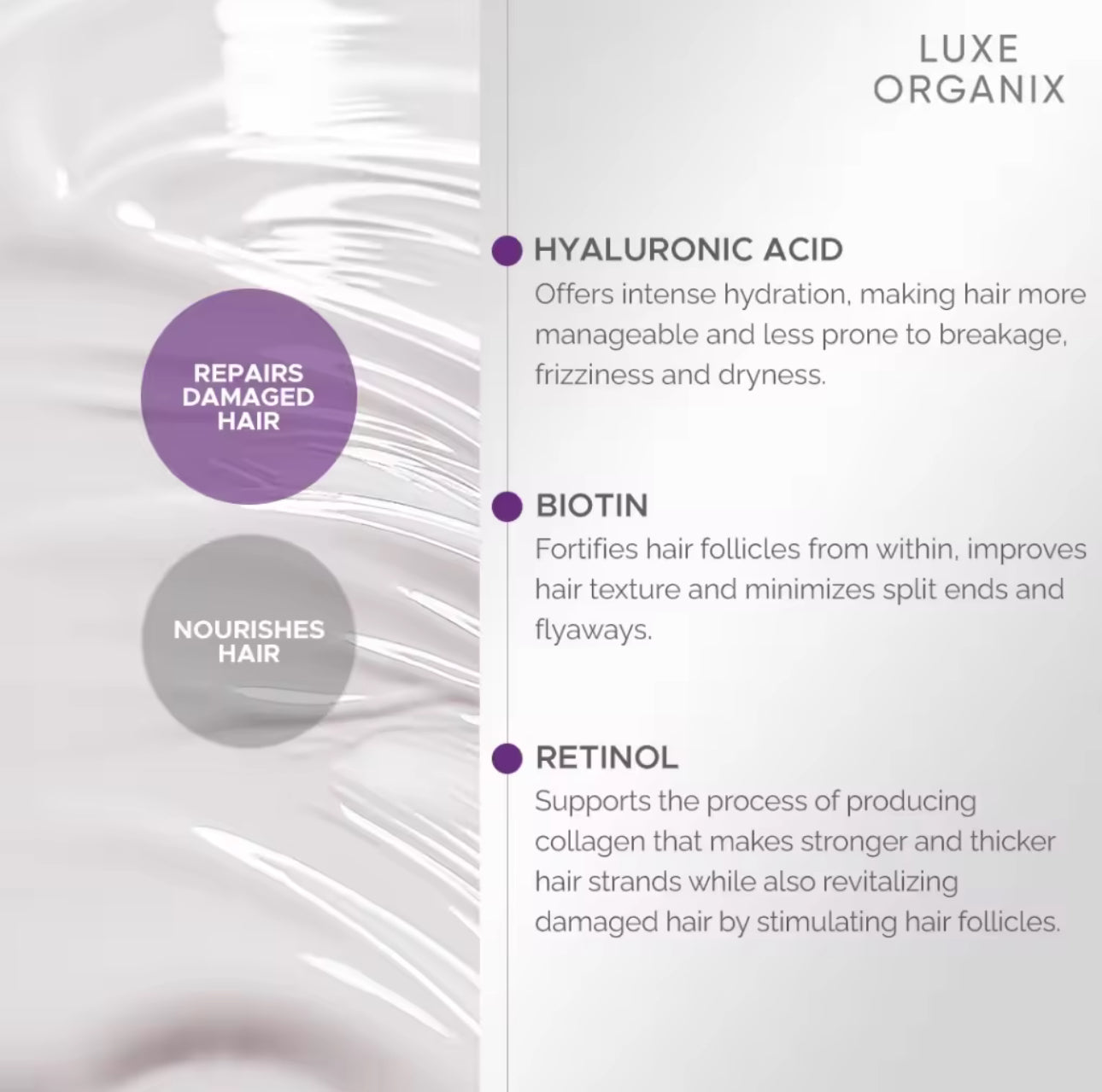 Luxe Organix KERALUXE Salon Perfection 700ml(Kerabond Collagen, Color Brilliance, Brazillian)
