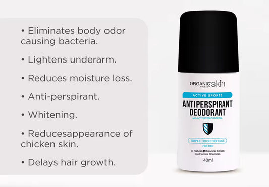Organic Skin Japan Anti-Perspirant Deodorant For Men 40ml Underarm Whitening Deo Roll on