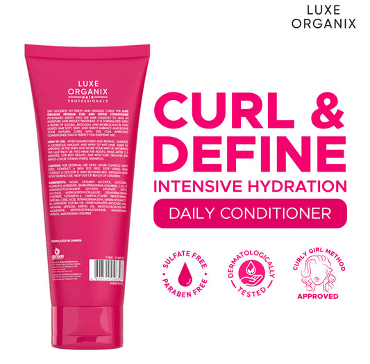 LUXE ORGANIX Curl Define Intensive Hydration Daily Conditioner 210ml