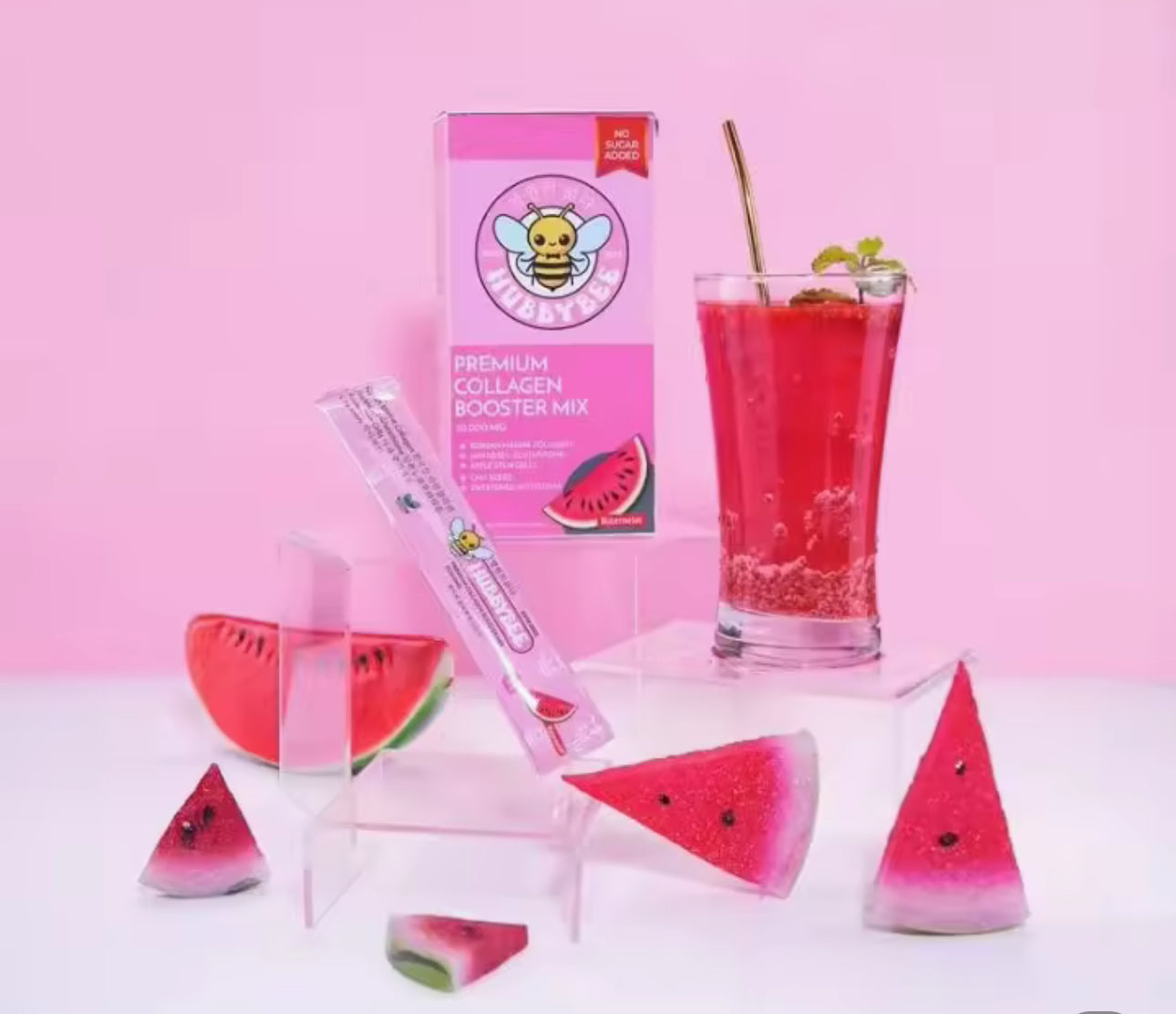 HUBBYBEE PREMIUM COLLAGEN BOOSTER MIX | WATERMELON FLAVOUR