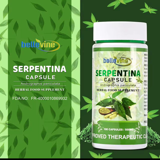 Bellevine Serpentina Supplement Capsules 500mg | 100caps