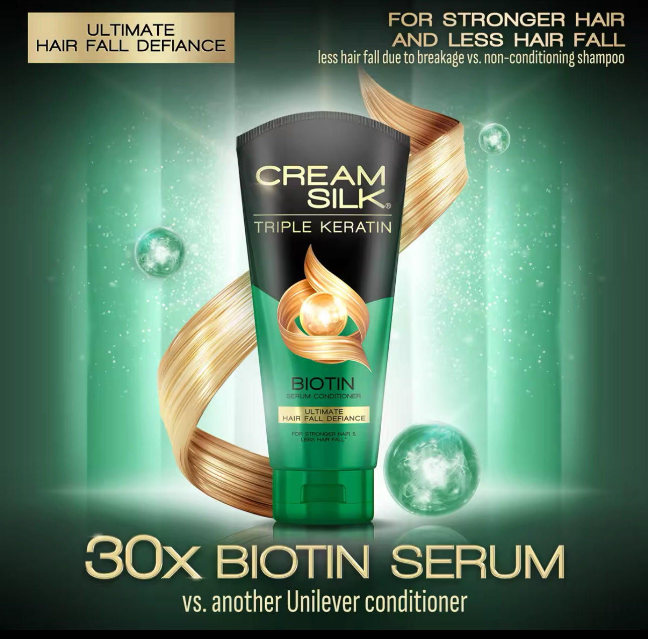 CreamSilk Triple Keratin Serum Conditioner Ultimate Hair Fall Defiance 170ml