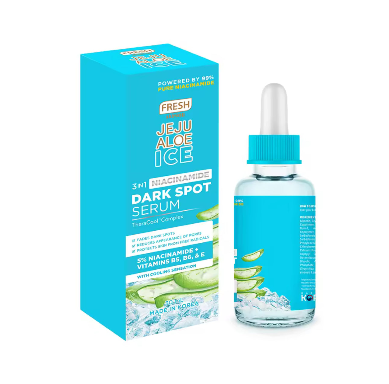 FRESH Skinlab Jeju Aloe Ice 3 in 1 Niacinamide Dark Spot Serum 30ml