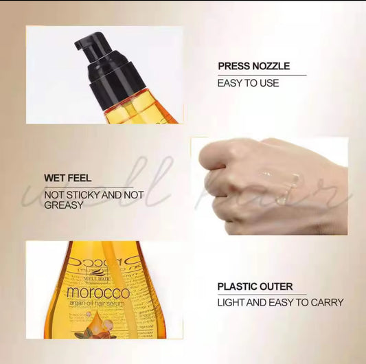 Hair Serum Morocco Argan Oil Essence Repair Damage Dry Hair and split hair ends 120ml