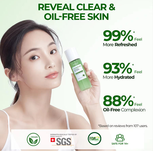 Y.O.U AcnePlus AHA BHA PHA Daily Essence | Minimize Pores | Hydrates & Moisturizes Skin 80ml