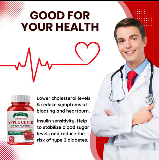 Fitgum Apple Cider Vinegar |GUMMIES Glutathione | 60 gummies