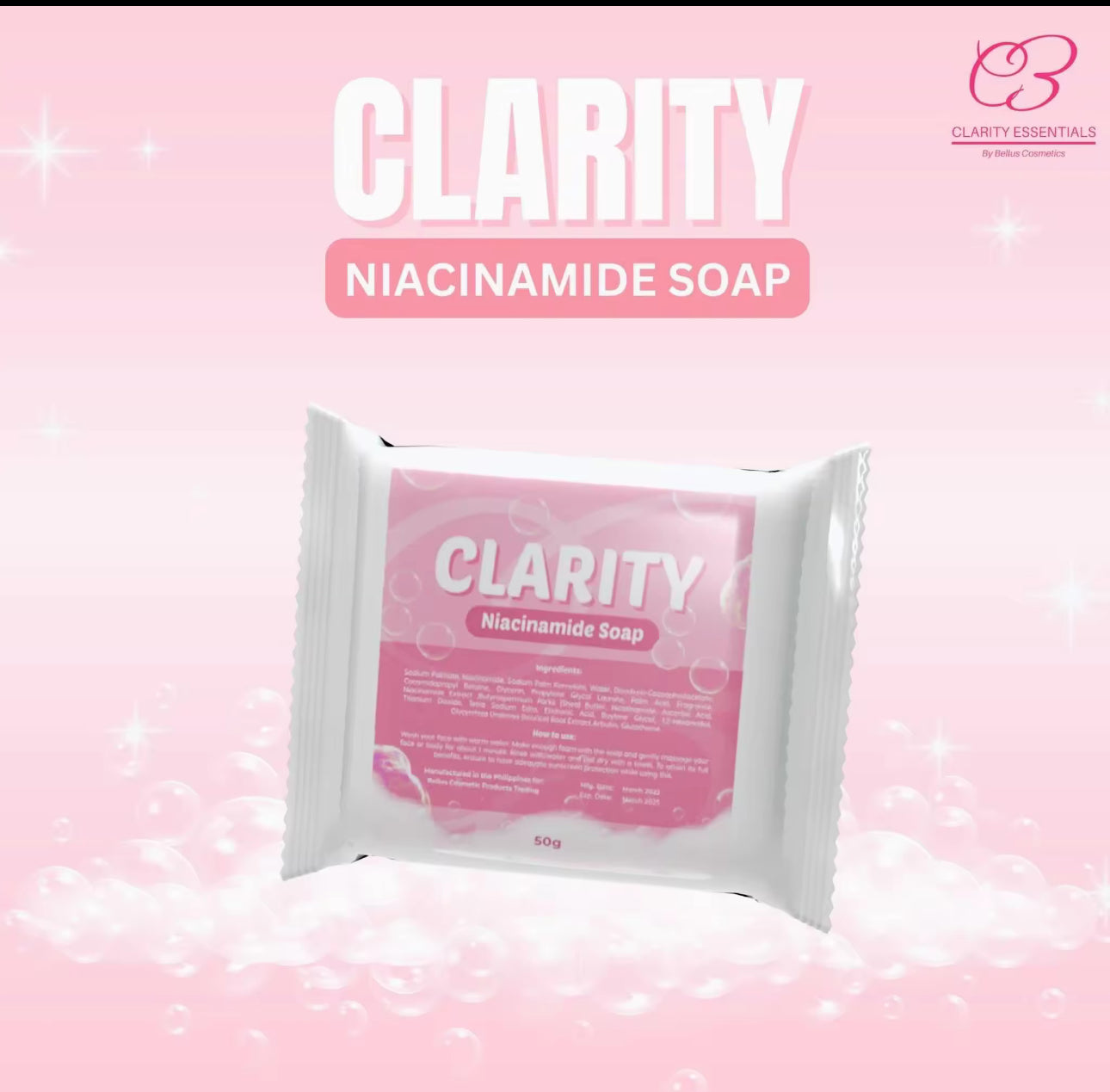 Niacinamide Whipped Bleaching Soap | Clarity essentials| 50g
