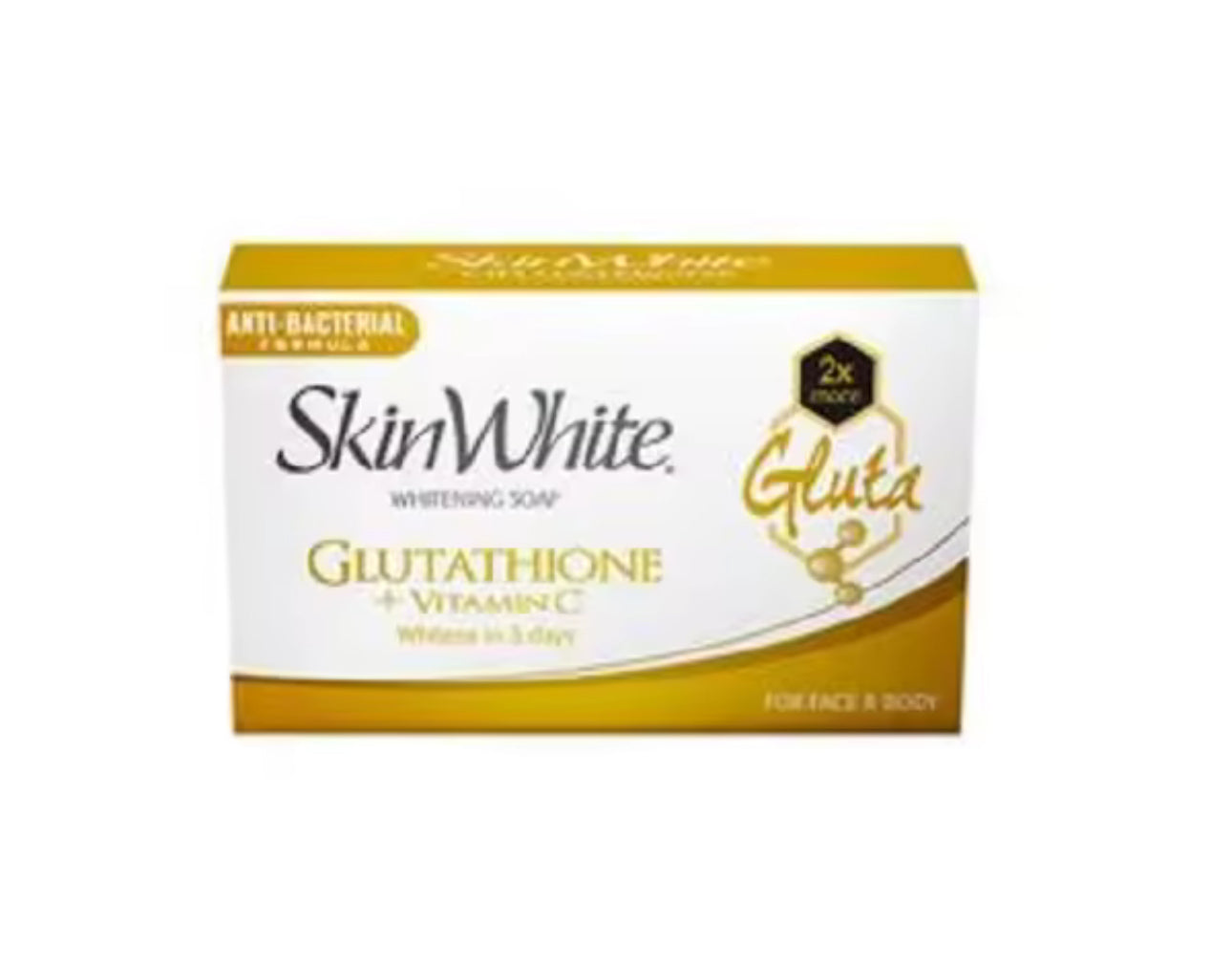 SkinWhite Whitening Face and Body Bar Soap Gluta + Vitamin C Soap 90g