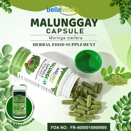 Bellevine Organic Malunggay Capsules 100 Capsules (FDA approved)