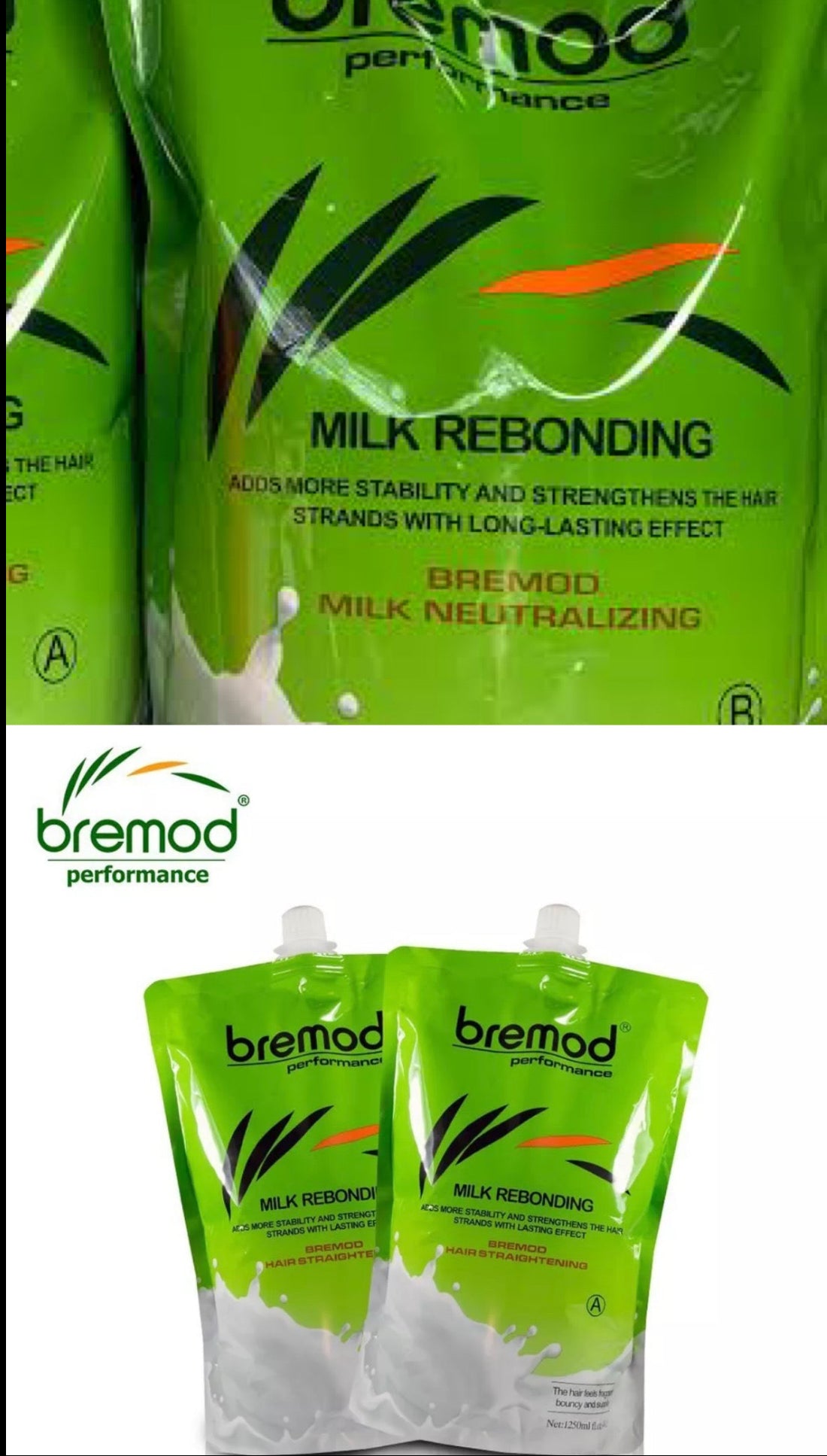 Bremod Milk Rebonding Straightening 1250ml | BREMOND MILK Rebonding Neutralizing 1250ml / set