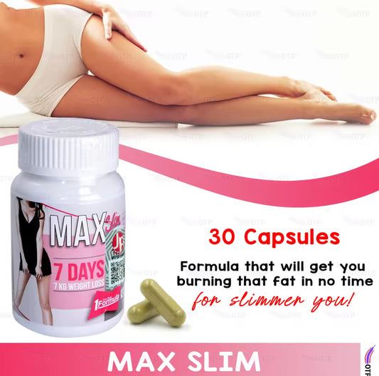 Max Slim 7 Days Diet Slimming Capsule | 30 Capsules | Thailand Product