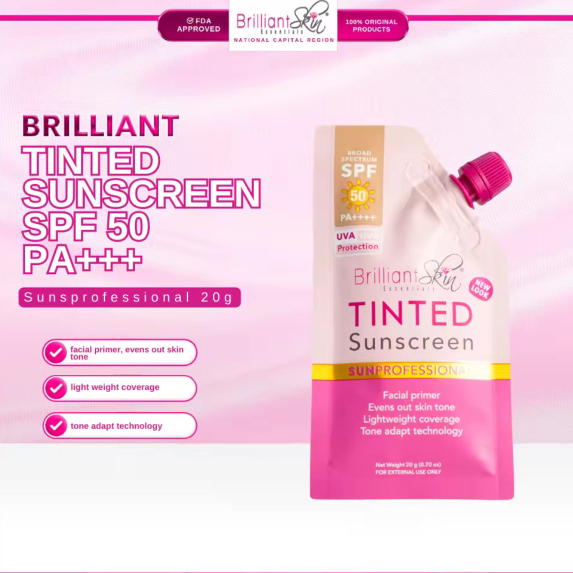 Brilliant Skin Tinted Sunscreen SPF 50 PA+++ | 20g