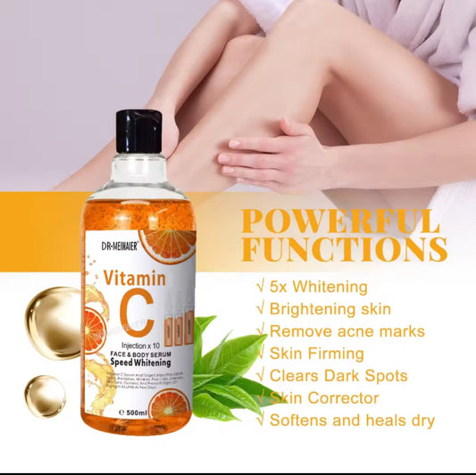 DR. MEINAIER Vitamin C Injection X 10 Face and Body Serum Speed Whitening 500ml