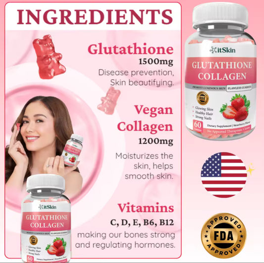 ITSKIN Glutathione Collagen Glow Gummies