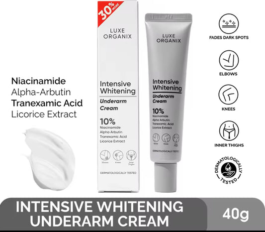 Luxe Organix Intensive Whitening Underarm Cream 10% Niacinamide 40g