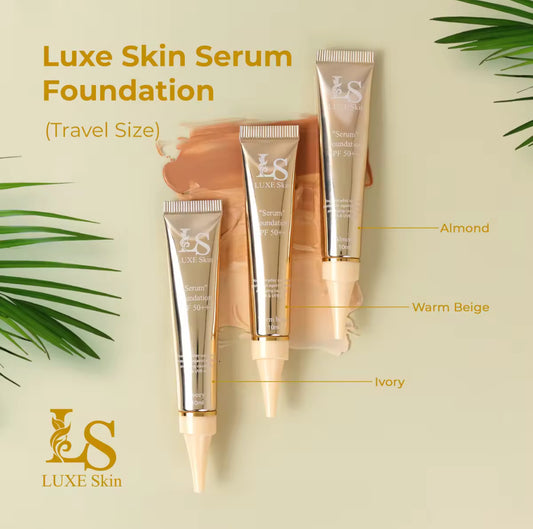 Luxe Skin Travel Size Serum Foundation | Warm Beige