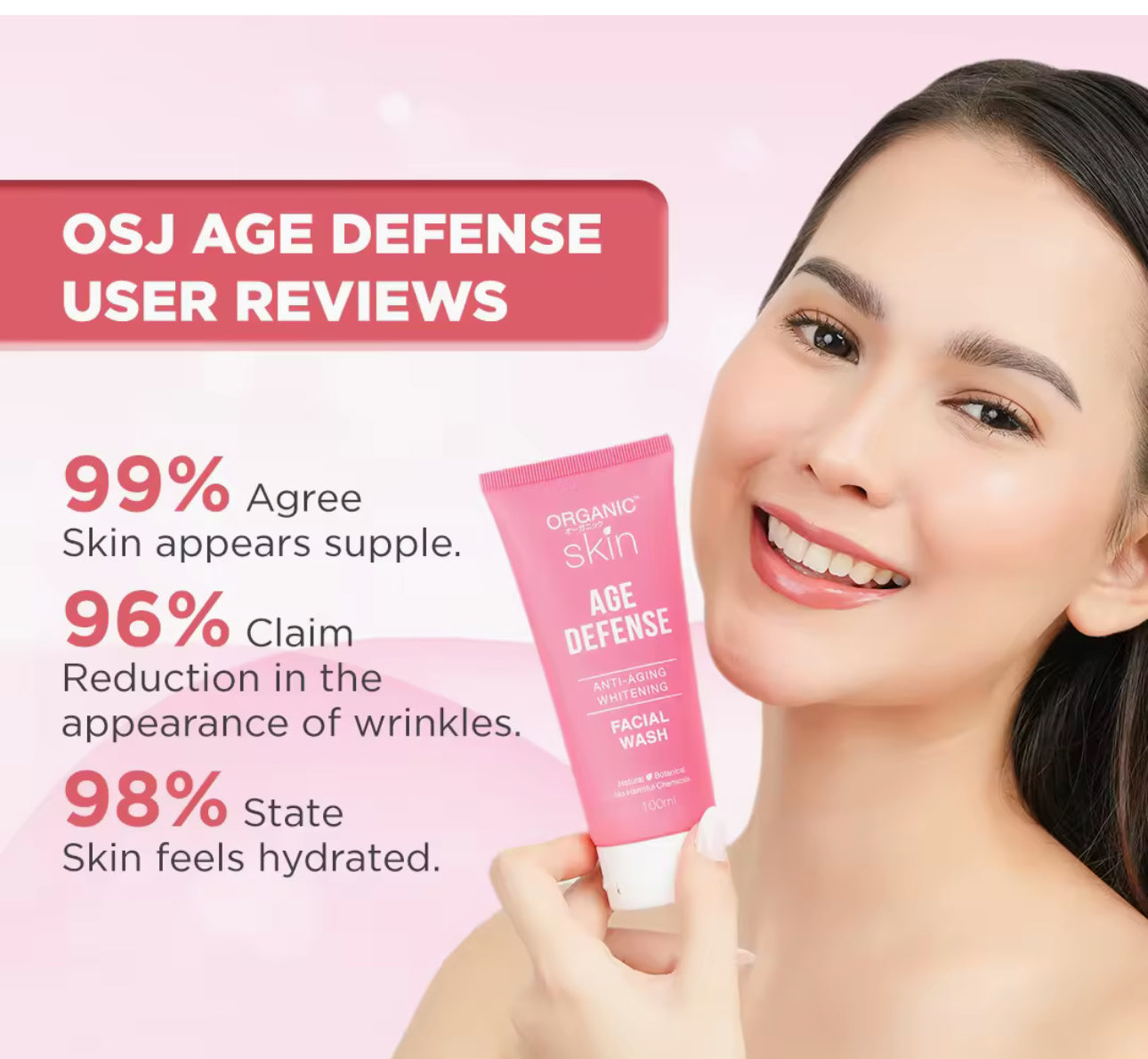 Organic Skin Japan Age Defense Facial Wash 100ml