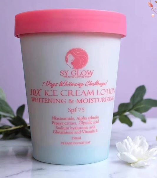 SY Glow 10x Ice Cream Lotion Body Whitening & Moisturizing 250ml