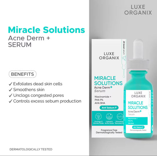 LUXE ORGANIX Miracle Solutions AHA BHA Serum 30ml