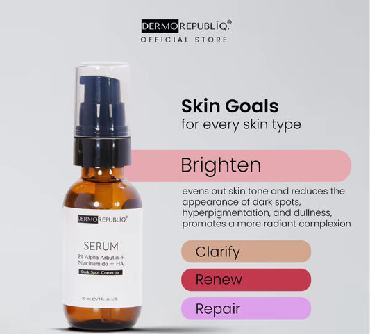 Dermorepubliq 2% Alpha Arbutin + Niacinamide + HA | Dark Spot Corrector Serum